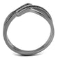 TS599 - Ruthenium 925 Sterling Silver Ring with Synthetic Spinel in Jet-2