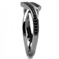 TS599 - Ruthenium 925 Sterling Silver Ring with Synthetic Spinel in Jet-3