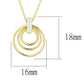 TS601 - Gold 925 Sterling Silver Necklace with AAA Grade CZ  in Clear-1
