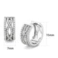 TS617 - Rhodium 925 Sterling Silver Earrings with AAA Grade CZ  in Clear-1