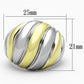 TK1219 - Two-Tone IP Gold (Ion Plating) Stainless Steel Ring with No Stone-1