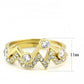 TK3596 - IP Gold(Ion Plating) Stainless Steel Ring with AAA Grade CZ  in Clear-1
