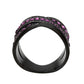 TK3791 - IP Black (Ion Plating) Stainless Steel Ring with Top Grade Crystal in Amethyst-2