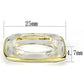 VL081 - IP Gold(Ion Plating) Brass Ring with Synthetic Synthetic Stone in Clear-1