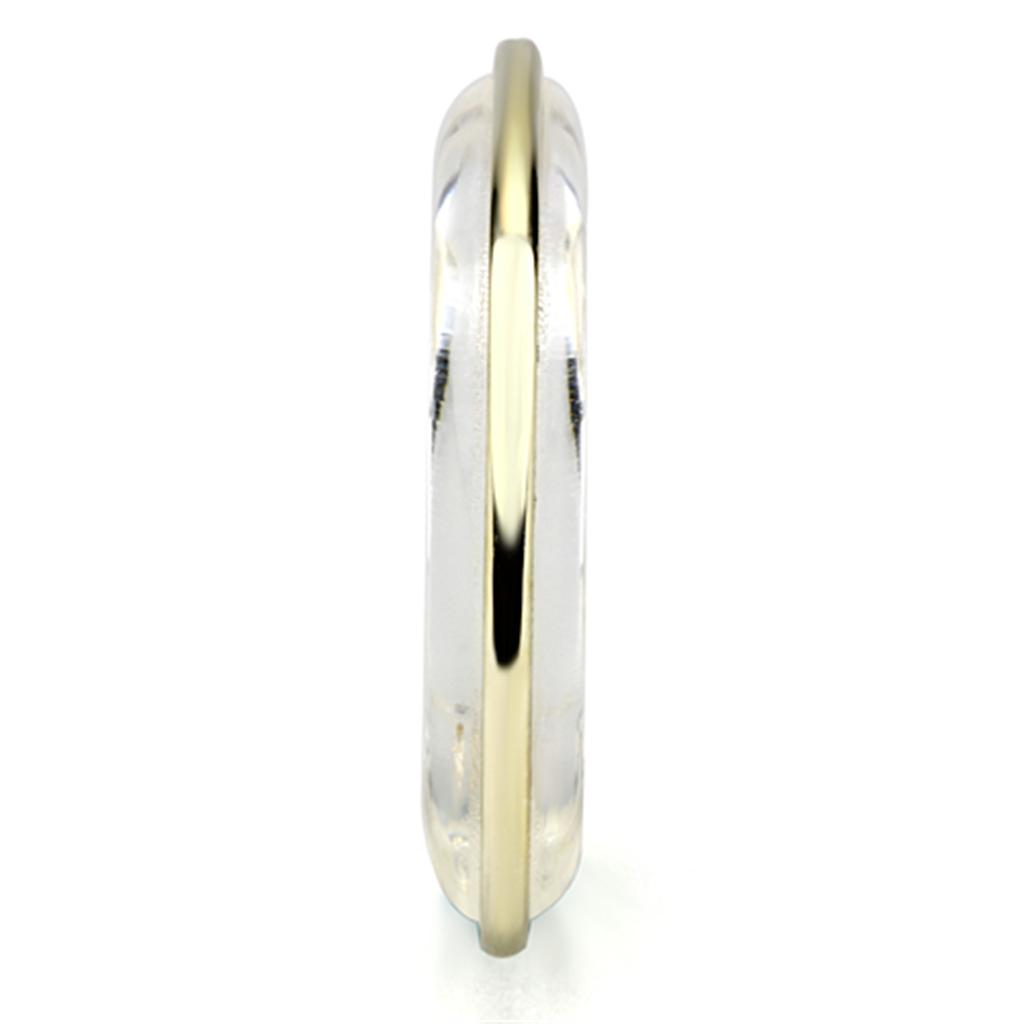 VL081 - IP Gold(Ion Plating) Brass Ring with Synthetic Synthetic Stone in Clear-3