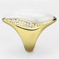 VL082 - IP Gold(Ion Plating) Brass Ring with Synthetic Cat Eye in White-3