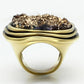 VL085 - IP Gold(Ion Plating) Brass Ring with Synthetic Synthetic Stone in Champagne-2