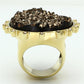 VL087 - IP Gold(Ion Plating) Brass Ring with Synthetic Synthetic Stone in Champagne-2