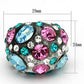 VL103 -  Resin Ring with Top Grade Crystal  in Multi Color-1