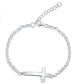 Kids Girl Gift Children Jewelry Solid 925 Sterling Silver Cross Bracelet XFB8008-0