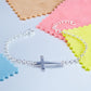 Kids Girl Gift Children Jewelry Solid 925 Sterling Silver Cross Bracelet XFB8008-1