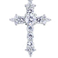 Round Cut Created  Diamond 925 Sterling Silver Cross Pendant Necklace XFN8028-3