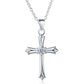 Kids Girl Cross Pendant Necklace 925 Sterling Silver Children Jewelry XFN8065-0