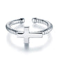 Kids Girls Cross Ring Solid 925 Sterling Silver Children Jewelry Adjustable XFR8267-2