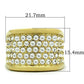 GL006 - IP Gold(Ion Plating) Brass Ring with Top Grade Crystal  in Clear-1