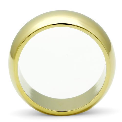 GL012 - IP Gold(Ion Plating) Brass Ring with No Stone-2
