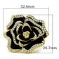 GL021 - IP Gold(Ion Plating) Brass Ring with Top Grade Crystal  in Clear-1