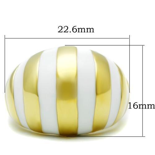 GL023 - IP Gold(Ion Plating) Brass Ring with No Stone-1