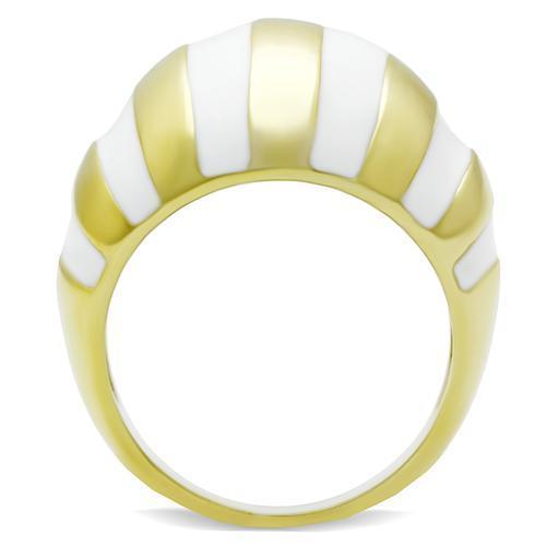 GL023 - IP Gold(Ion Plating) Brass Ring with No Stone-2