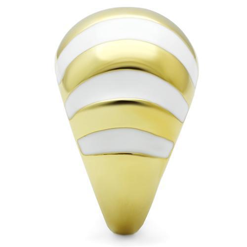 GL023 - IP Gold(Ion Plating) Brass Ring with No Stone-3