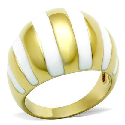 GL023 - IP Gold(Ion Plating) Brass Ring with No Stone-0