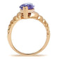 GL139 - IP Rose Gold(Ion Plating) Brass Ring with AAA Grade CZ  in Light Amethyst-2