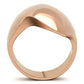 GL160 - IP Rose Gold(Ion Plating) Brass Ring with No Stone-2