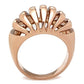 GL162 - IP Rose Gold(Ion Plating) Brass Ring with No Stone-2