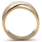 GL205 - IP Rose Gold(Ion Plating) Brass Ring with No Stone-2