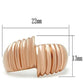 GL212 - IP Rose Gold(Ion Plating) Brass Ring with No Stone-1