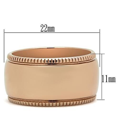 GL213 - IP Rose Gold(Ion Plating) Brass Ring with No Stone-1