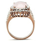 GL225 - IP Rose Gold(Ion Plating) Brass Ring with Precious Stone PINK CRYSTAL in Light Rose-2