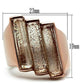 GL231 - IP Rose Gold(Ion Plating) Brass Ring with Synthetic Spinel in Topaz-1