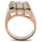 GL231 - IP Rose Gold(Ion Plating) Brass Ring with Synthetic Spinel in Topaz-2