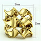 GL288 - IP Gold(Ion Plating) Brass Ring with No Stone-1