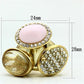 GL301 - IP Gold(Ion Plating) Brass Ring with Top Grade Crystal  in Multi Color-1