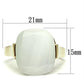 GL309 - IP Gold(Ion Plating) Brass Ring with Synthetic Cat Eye in White-1