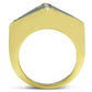 GL325 - IP Gold(Ion Plating) Brass Ring with Epoxy  in Jet-2