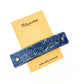 Blue & Silver Ocean Waves / Spirals Eco-Friendly Leather Hair Clip / Barrette-0