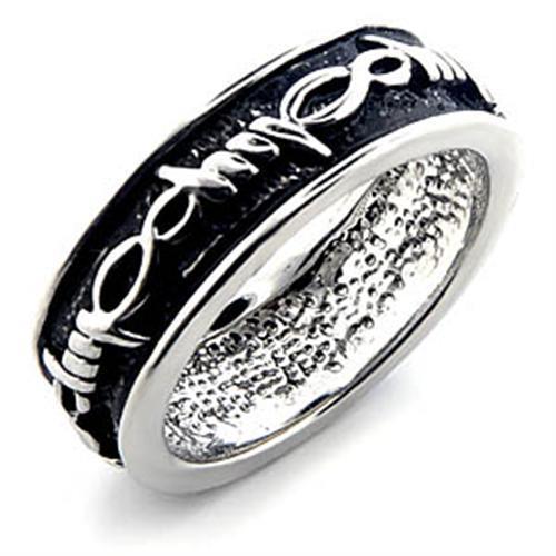 LO015 - Rhodium Brass Ring with No Stone-0