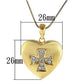 LO1183 - Gold Brass Pendant with Top Grade Crystal  in Clear-1