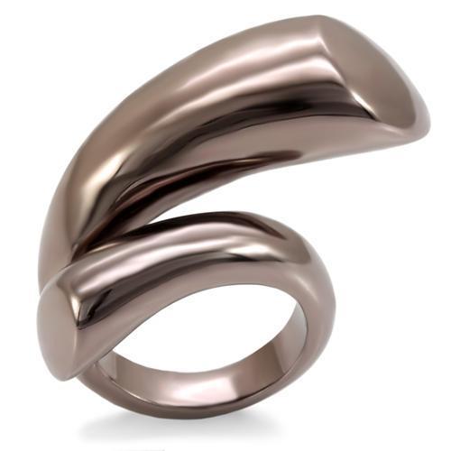 LO1688 - Chocolate Gold Brass Ring with No Stone-0