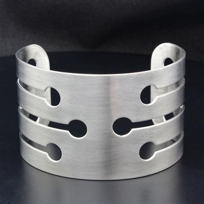 LO1947 - High polished (no plating) Stainless Steel Bangle with No Stone-0