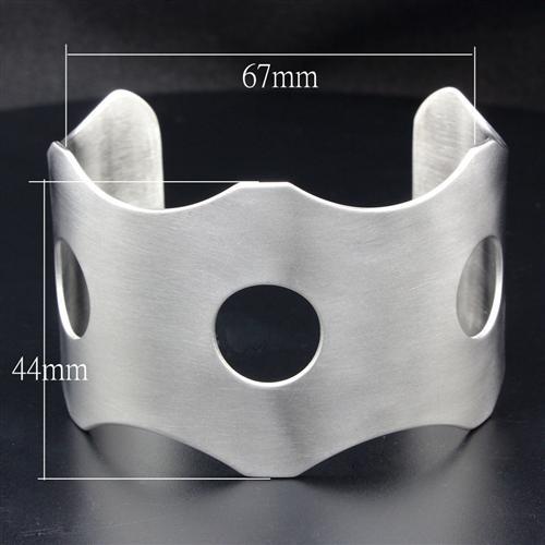 LO1949 - High polished (no plating) Stainless Steel Bangle with No Stone-1