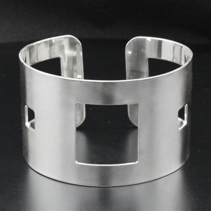 LO1952 - High polished (no plating) Stainless Steel Bangle with No Stone-0