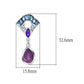 LO1993 - Rhodium White Metal Earrings with Top Grade Crystal  in Multi Color-1