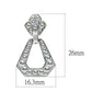 LO1995 - Rhodium White Metal Earrings with Top Grade Crystal  in Clear-1