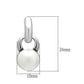 LO1998 - Rhodium White Metal Earrings with Top Grade Crystal  in White-1