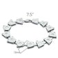 LO2003 - Matte Rhodium & Rhodium Brass Bracelet with AAA Grade CZ  in Clear-1