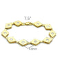 LO2007 - Matte Gold & Gold Brass Bracelet with AAA Grade CZ  in Clear-1